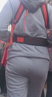 街拍灰紧健美裤