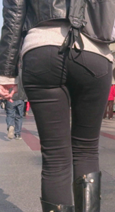 重口味黑紧布裤