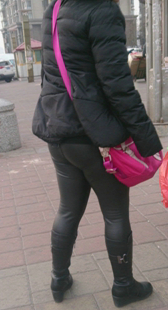 重口味皮裤紧内痕