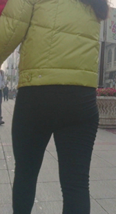 冬天打底裤少妇