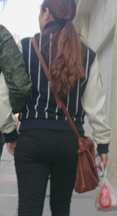 重口味包臀打底裤少妇