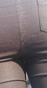 近距离跟拍宽臀打底裤