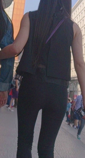 黑紧打底裤姐妹