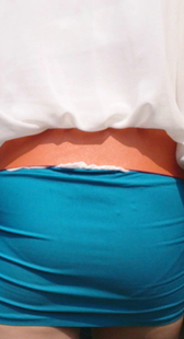 翘臀蓝裙大屁股