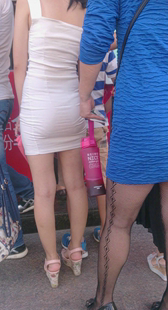 高跟包臀白裙真性感