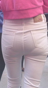 性感白紧牛仔内痕清晰