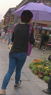 大屁股紧身蓝牛