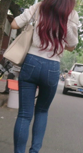 极品牛仔OL夹好紧