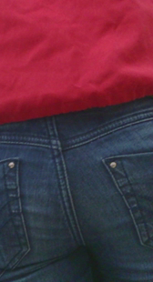 收银员包臀牛仔