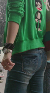 包臀超紧牛仔少妇