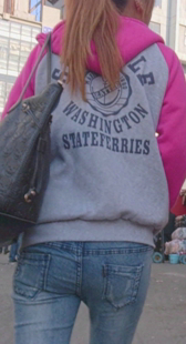 街上牛仔小少妇