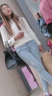 性感大屁股白紧牛仔OL