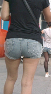 重口味翘臀牛仔热裤