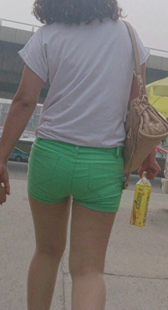 高跟包臀紧身热裤