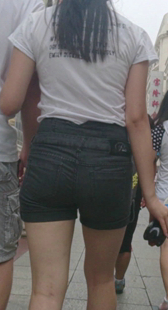 高腰大屁股黑紧热裤