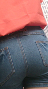 翘臀超紧牛仔热裤