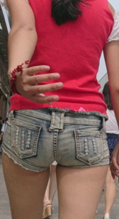 重口味丰臀紧身牛仔深沟