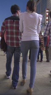 小高跟长腿深沟紧牛