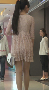 极品靓丽少女肉丝配蕾丝连衣裙第一季