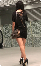 黑色包臀五角星高跟的丰满搔货