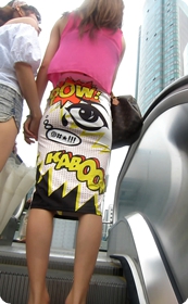 可爱清纯美女,紧身包臀