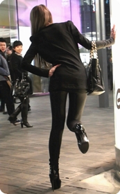 紧身翘臀,典型欧美身材的MM