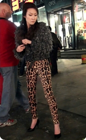 豹纹紧身裤的搔货