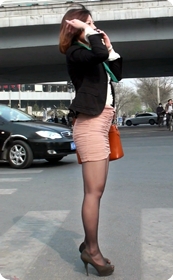 黑丝高跟,棕色包臀搔货