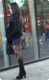 好个性的丝袜,好翘的臀