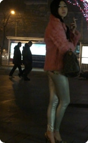 极品紧身裤,包臀美女