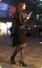 细高跟黑丝制服