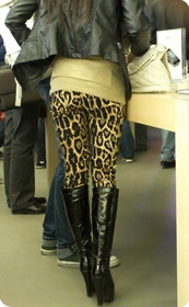 极品豹纹紧身裤,诱惑你没商量