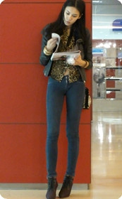 街拍长腿美女,牛仔控