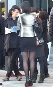 细黑小高跟少妇