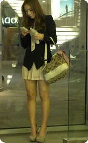 OL风格小西装,妖精一样的高跟女人