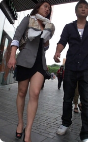 高跟短裙白领