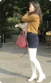 白丝袜高跟清纯客人小美女