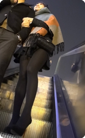 性感高挑黑丝短裙美女,性感迷人