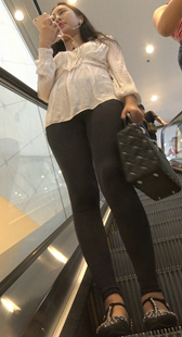 性感超薄打底裤之女