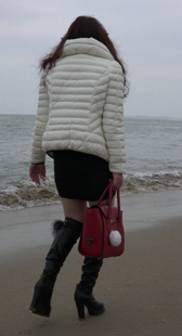 高跟肉丝超短裙美少妇