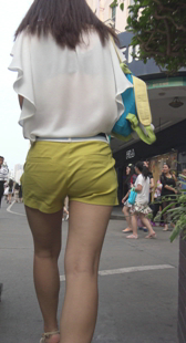 性感细腰黄紧热裤开发多