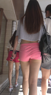 超极品大长腿丰臀粉裤OL