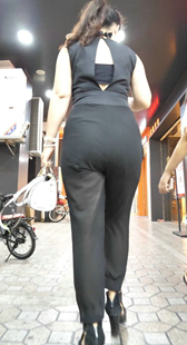 高跟西裤制服肥宽臀熟女