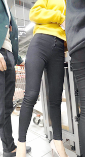 高跟蛇腰苹果翘臀长发小妹