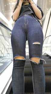 超紧身牛仔饱满金三角喷鼻血