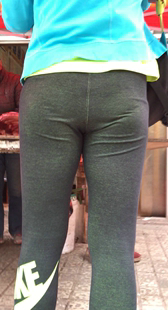 性感呢绒裤V内痕