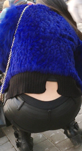 性感皮裤大屁股美女