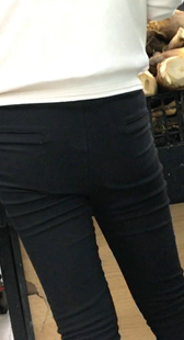 超市打底黑裤视频