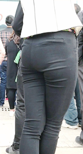 性感黑裤翘臀少妇夹出水