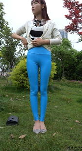 【xiao36】小媚美女蓝色皮裤紧身裤超清视频